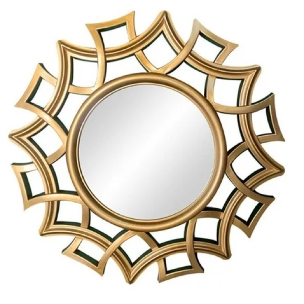 Elegant Gold Wall Mirror art deco accent